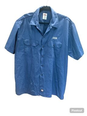 Men's Short-Sleeve Work Shirt - Blue